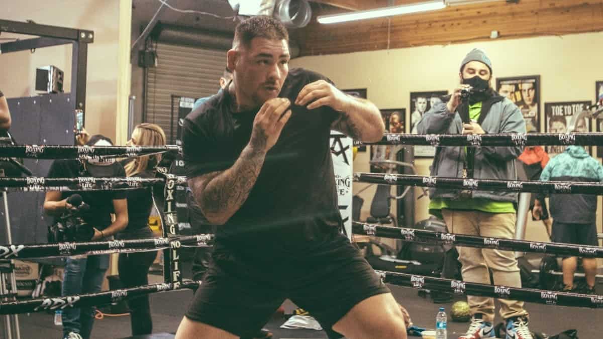 Andy Ruiz Jr trains Andy Ruiz Jr trains